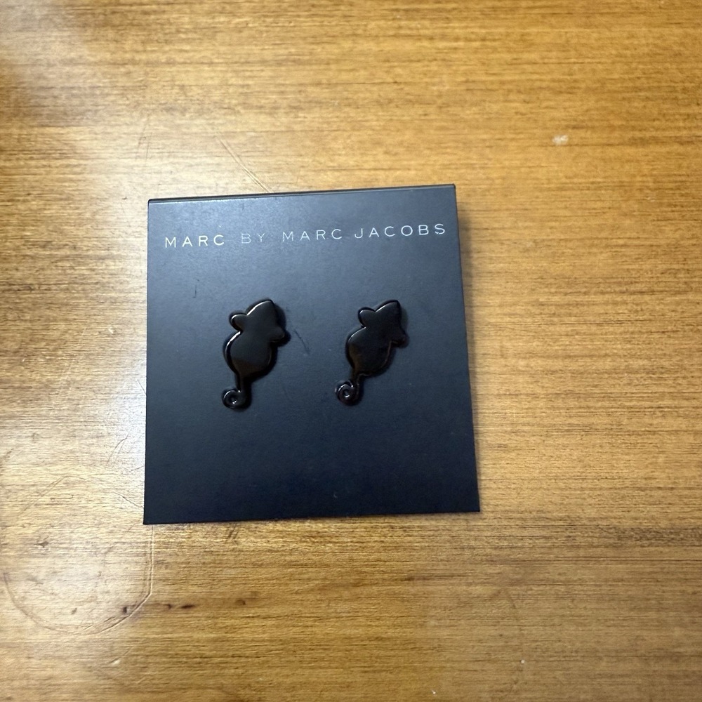 Marc‎ By Marc Jacobs Black Mouse Stud Earrings Miss Marc Animal Critter Novelty